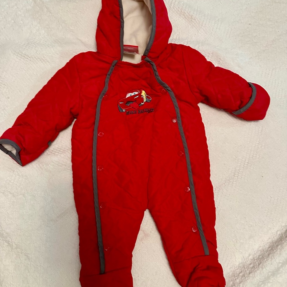 Disney Red Quilted Kids Footie